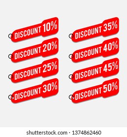 Red banner vector, Sale banner template, ribbons flat isolated, Labels, Stickers, Tags, Discount, icon vector illustration