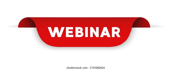 Seminario web de carteles rojos. Ilustración del vector