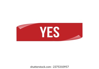Banner rojo Sí sobre fondo blanco.
