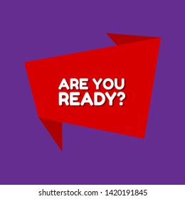 red banner - are you ready? - label,sticker,tag 