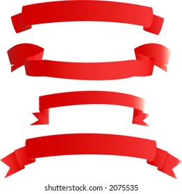 Collection Red Ribbons Collection Stock Vector (Royalty Free ...