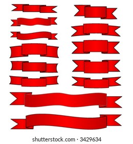 Red banners set