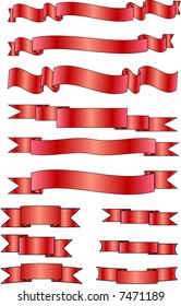 Red banners set
