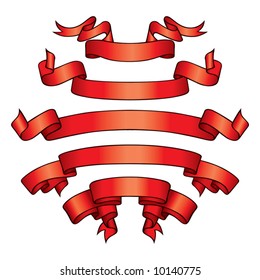 Red Banners (vector). In the gallery also available XXL jpeg image made from this vector