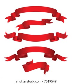 Red Banners (vector). In the gallery also available XXL jpeg image made from this vector