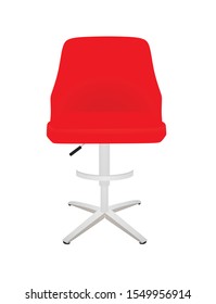 Red bar chair. vector illustration