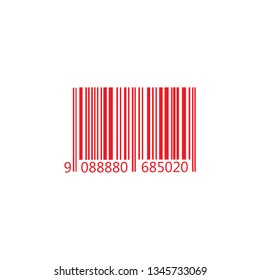 Red bar code design