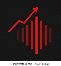 Red bar icon isolated on black transparent background. Vector. - Powered by Shutterstock - Get 15% off with code: PIKWIZARD15