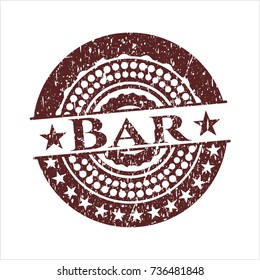 Red Bar rubber grunge texture seal