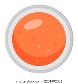 Red barbecue sauce. Vector illustration.