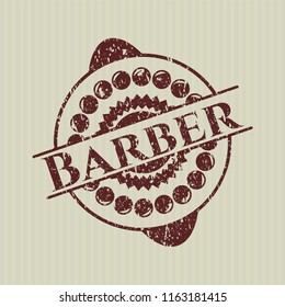 Red Barber distress rubber grunge stamp