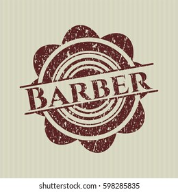 Red Barber rubber grunge texture stamp