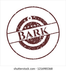 Red Bark grunge style stamp