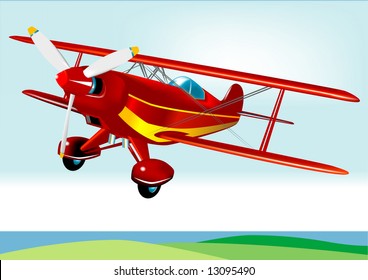 Red Baron Acrobatic Aeroplane (VECTOR)