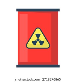 Cañón rojo con concepto de símbolo de peligro. Ilustración vectorial para materiales peligrosos, advertencia química, seguridad industrial y gestión de residuos peligrosos.