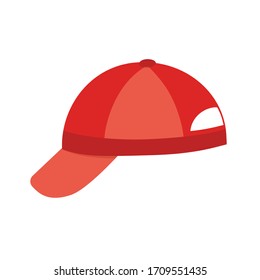 Red Basebal Hat Kid Side View