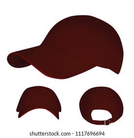 Red baseball cap. vector illustration