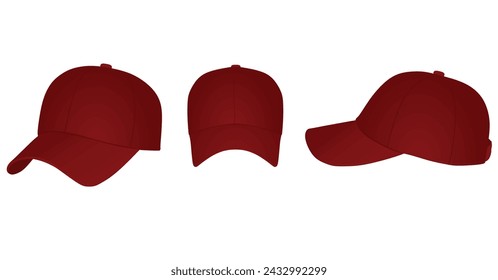 Red  baseball cap. vector illustration