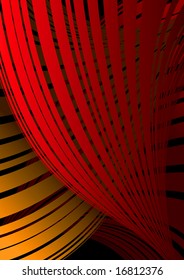 Red based background with flowing lines and copy space