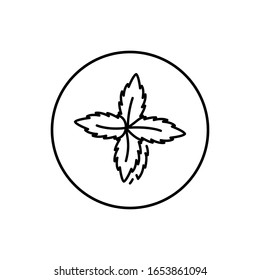Albahaca roja, ícono vegano. Línea simple, contorno vectorial elementos de iconos vegetarianos para ui y ux, sitio web o aplicación móvil