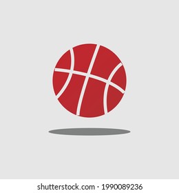 red basket ball vector icon or logo