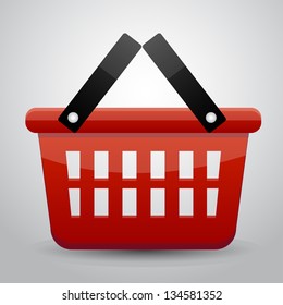 Red basket shopping