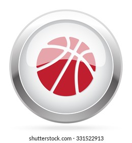 Red Basketball icon on chrome web button