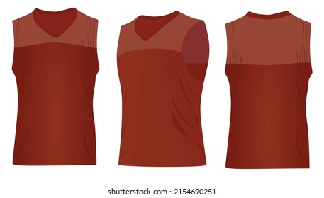 Red Basketball Jersey. Vector Illustration