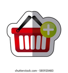 red baskets icon image design, vector illustration