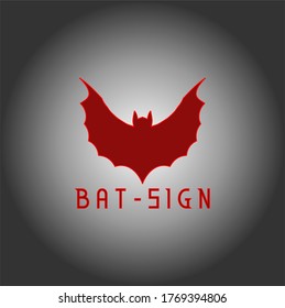 red bat logo vector for wallpaper, emblem and other purpose
