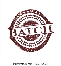 Red Batch distress grunge stamp