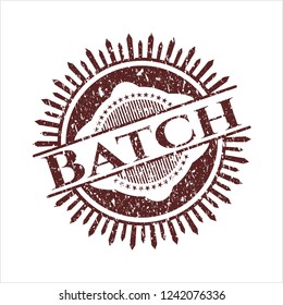 Red Batch distressed rubber grunge texture stamp