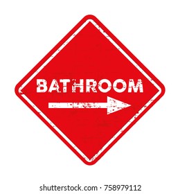 Red bathroom sign right