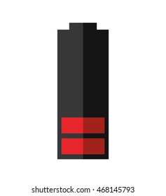 red battery power energy icon. Isolated and flat vecctor illustration