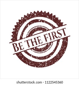 Red Be the first distressed rubber grunge stamp