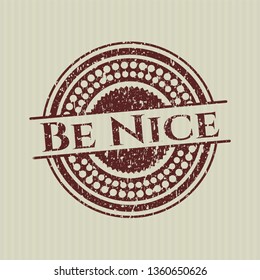 Red Be Nice distress rubber grunge texture stamp