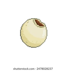 Red bean bun, pixel art food