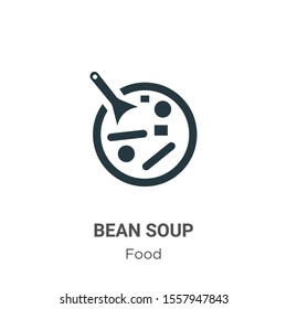 Red bean soup vector icon on white background. Flat vector red bean soup icon symbol sign from modern food collection for mobile concept and web apps design.