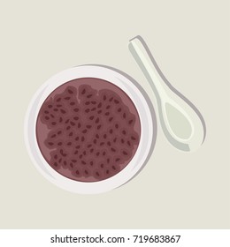 red bean soup vector illustration