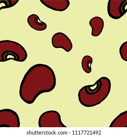 red beans seamless on yellow background