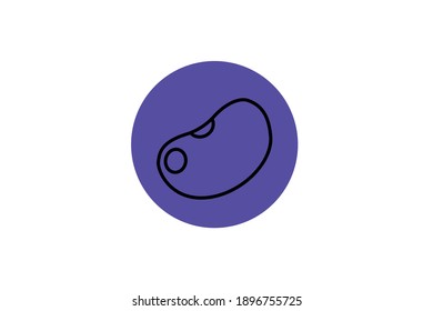 Red Beans thin line design icon