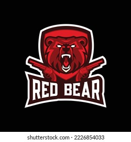 Red Bear Esport Logo Design