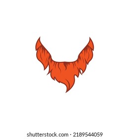 Red Beard Elemeent Vector Design Template