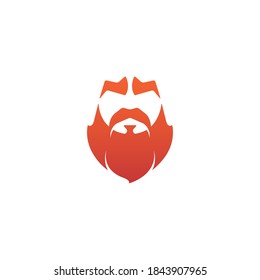 Red Beard Man Logo Design Stock Vector (Royalty Free) 1843907965 ...