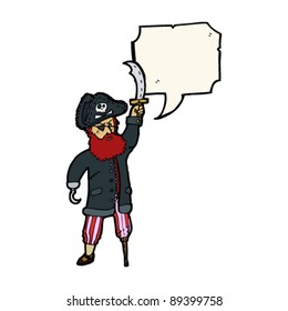 Cartoon-Cartoon von Rotem Bart-Pirat