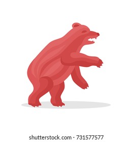 Red bear,financial concept on white