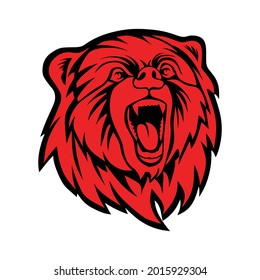 Osos rojos para fondo de ilustración e icono