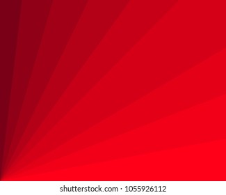 Red beautiful background in the form of a fan. Gradient. Vector image. Texture.