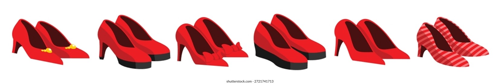 Ilustración vectorial de tacones altos de la belleza roja