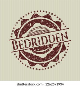 Red Bedridden rubber grunge texture seal